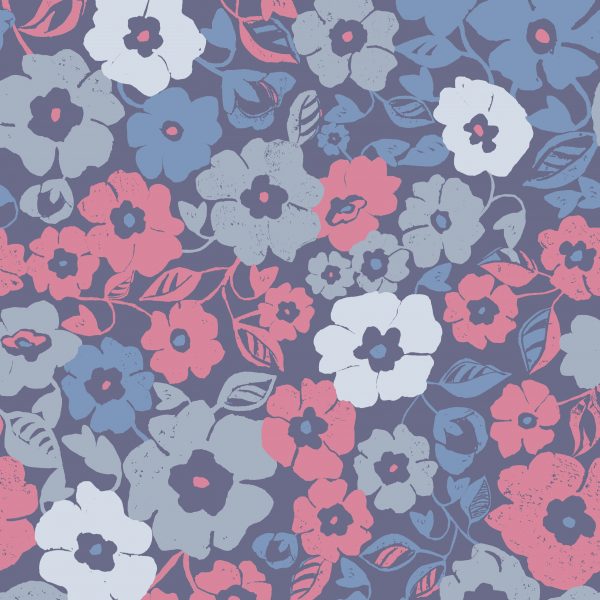 Ditsy Floral - Moody Blue
